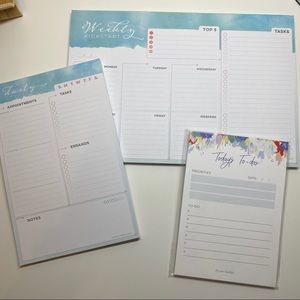 Daily, weekly kickstart desk pad planners